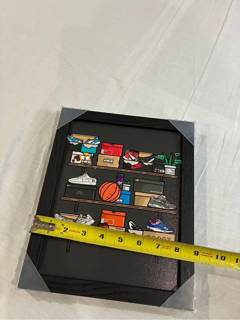 Black Framed Sneaker Shelf Wall Art